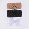 3Pcs new children's hair accessories, baby nylon bow does not hurt the skin, wide headscarf, baby headband.