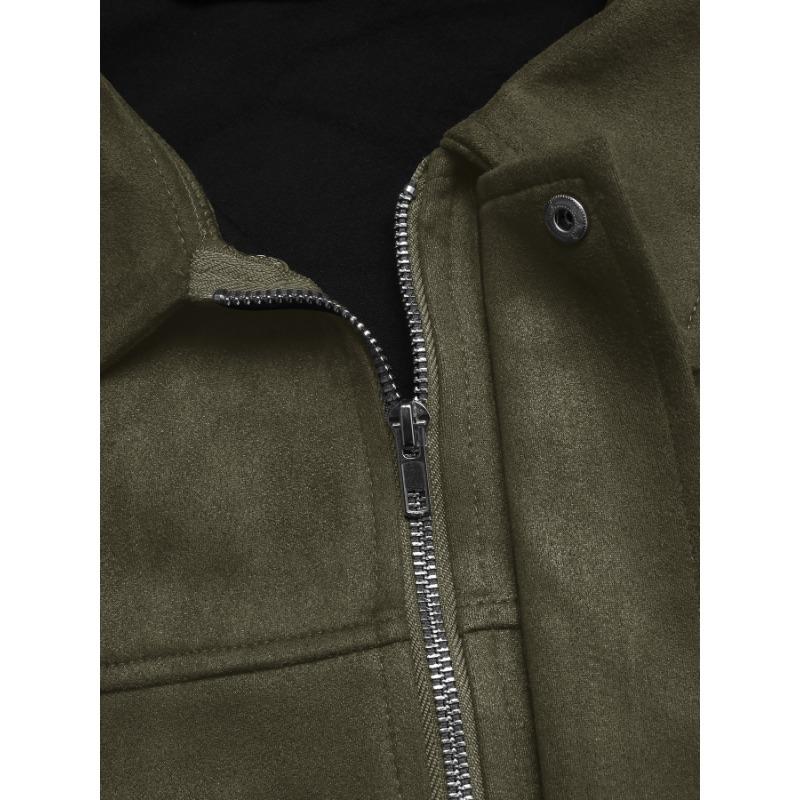 YYFS Women's Fashion Casual Solid Color Print Autumn Winter Long Sleeve POLO Neck Jackets & Coats