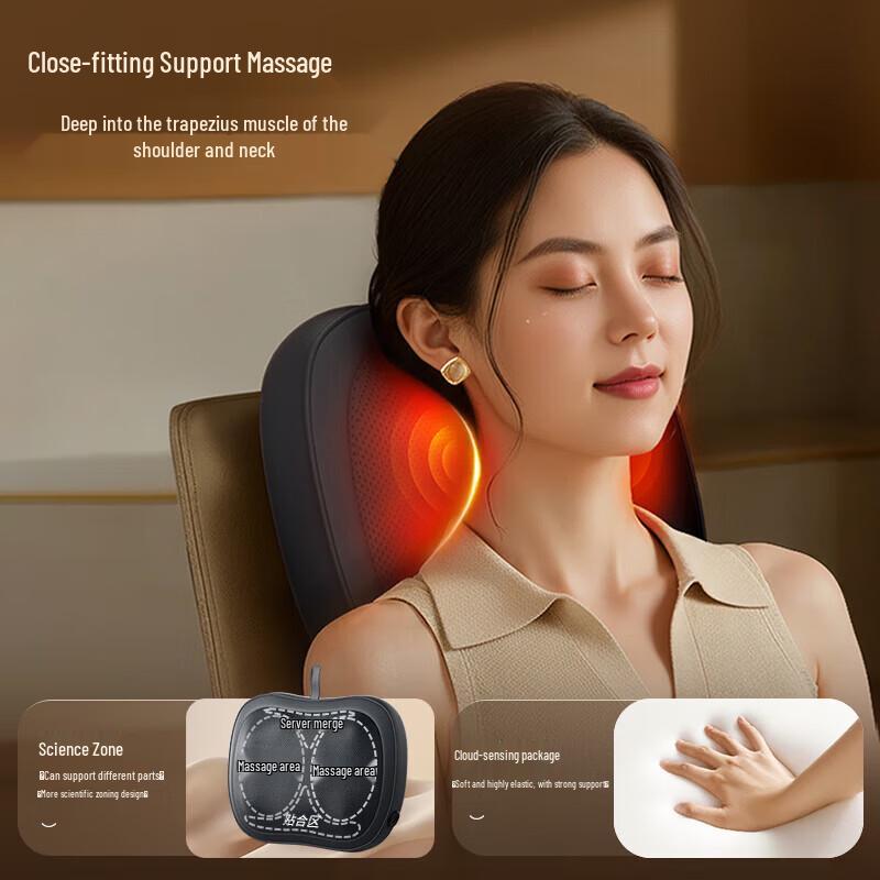 Aux Smart Lumbar & Back Massage Cushion CN plug (adapter included)