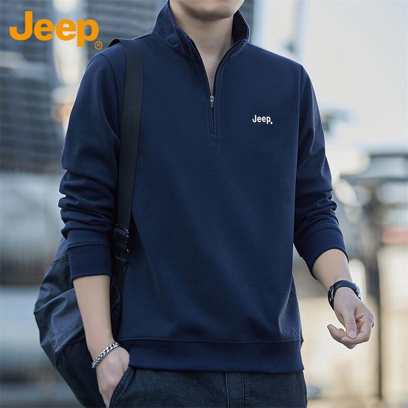

JEEP Men s Heavyweight Stand Collar Long-Sleeve Sweatshirt XL