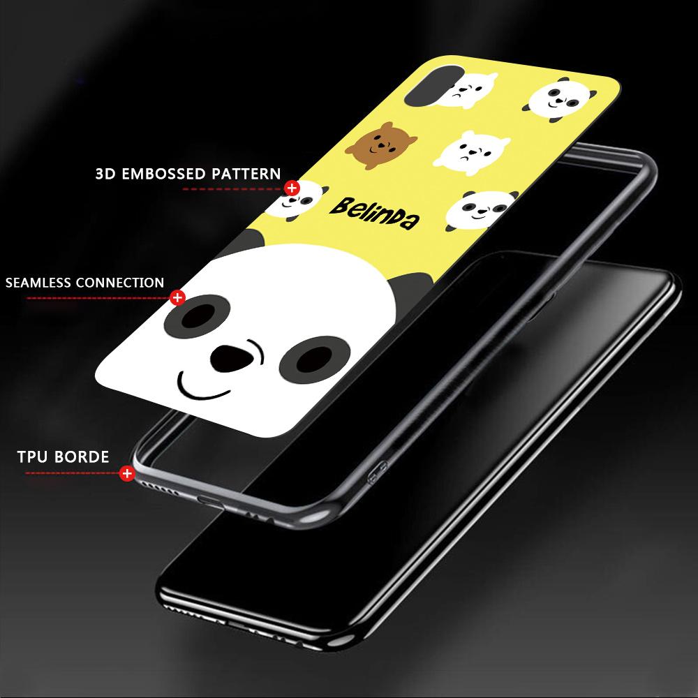 Carcasă drăguță cu urs panda Carcasă minunată pentru telefon din silicon moale TPU, rezistentă la șocuri