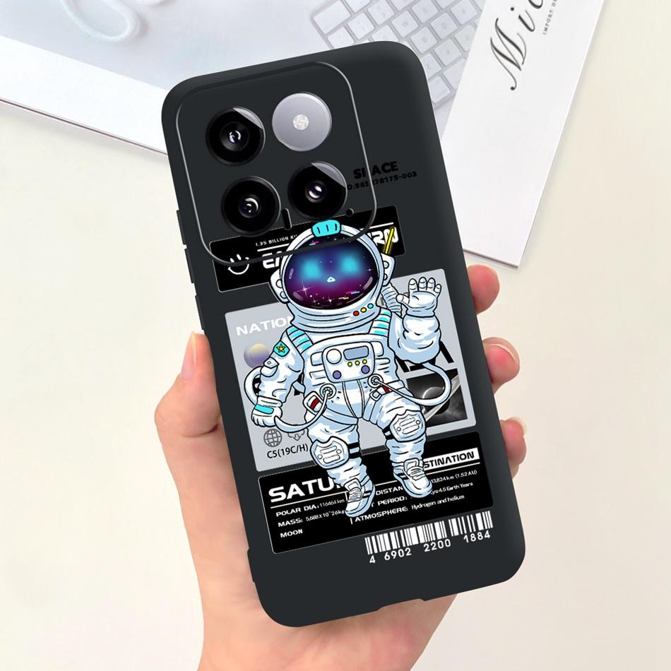 For Xiaomi 14 Phone Case Xiaomi Mi 14 5G Mi14 2024 Cute Cat Cartoon Jelly Silicon Soft Protective Back Cover