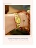 La Baoli Women's Exquisite Oval Dial Gold Steel Band Watch - Internet Celebrity Style