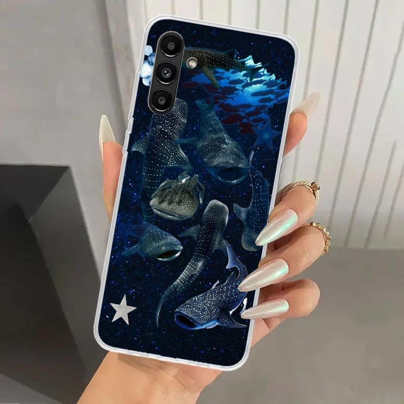 Ocean Whale Shark Phone Case for Samsung Galaxy A17 A16 A37 A26 A36 A57 A56 A15 A25 A35 A55 A14 A24 A34 A54 A13 A23 A33 A53 Gala