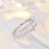 Lindon Classic Copper Alloy Zircon Ring Ladies Jewelry Wedding Promise Party Gift