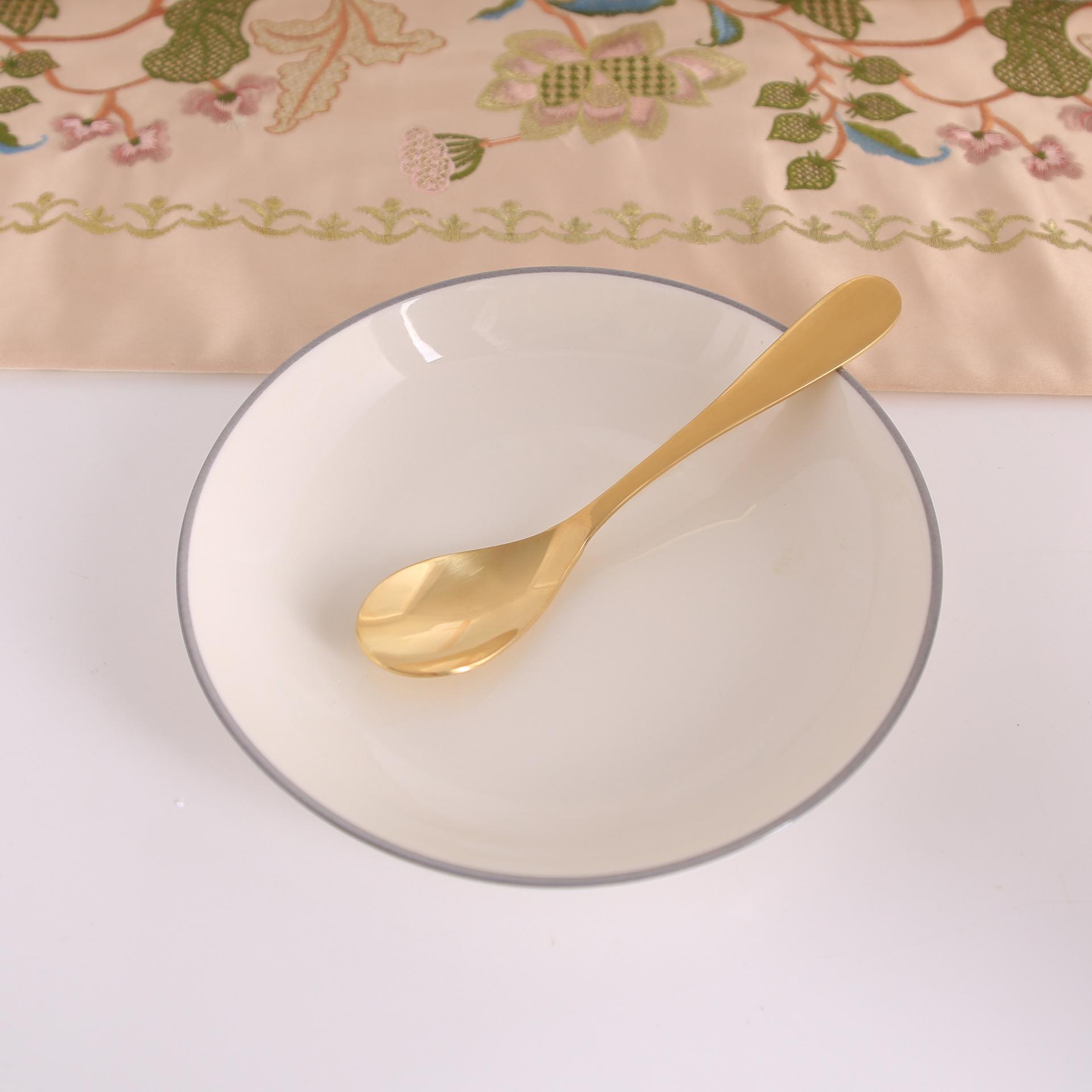 Ложка из чистой меди креативная мультяшная милая питьевая ложка ложка бытовая посуда детская маленькая ложка для риса десертная ложка