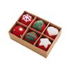 6pcs Hanging Felt Christmas Ball Wool Felt Christmas Pendant Colorful   Xmas Tree