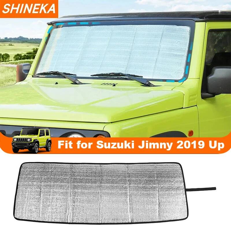 SHINEKA Windshield Sunshades For Suzuki Jimny 2019 2020 2021 2022 2023 Up Car Front Windshield Sun Visor Cover AccessoriesWindshield Sunshades 1