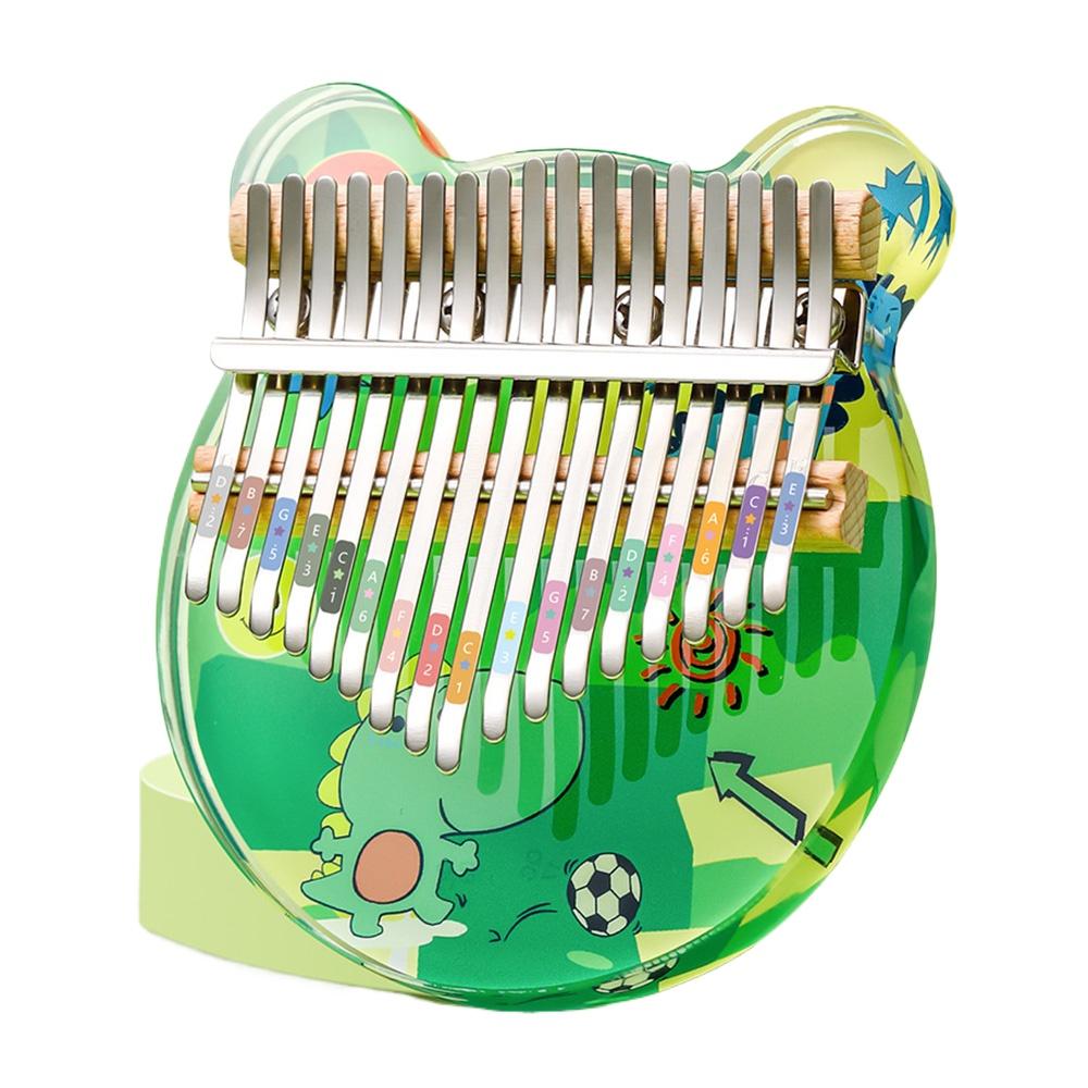 

17 Key Kalimba Thumb Piano Acrylic Kalimba 17 Key Finger Piano Beginner Musical Instrument Christmas Gifts зелений