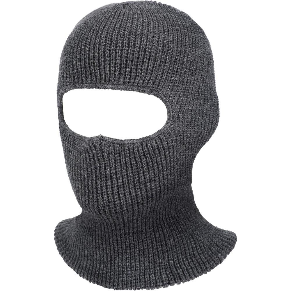 3-Hole Knitted Full Face Cover Ski Mask, Adult Winter Balaclava Warm Knit Full Face Mask for Outdoor Sports