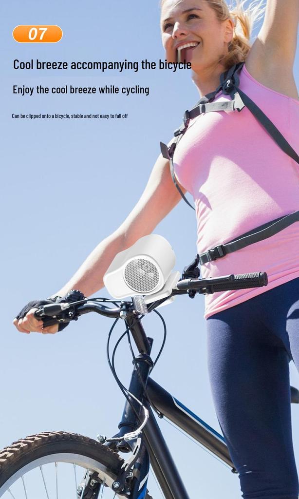 Rechargeable Waist Clip Fan: Portable Outdoor High-Speed Fan with Digital Display for Camping and Neck Use