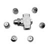 Air Atomizing Nozzle 1/4BSPT Misting Low Pressure Flat Fan Solid Cone Wide Angle Mix Type Spray Tip Nozzles