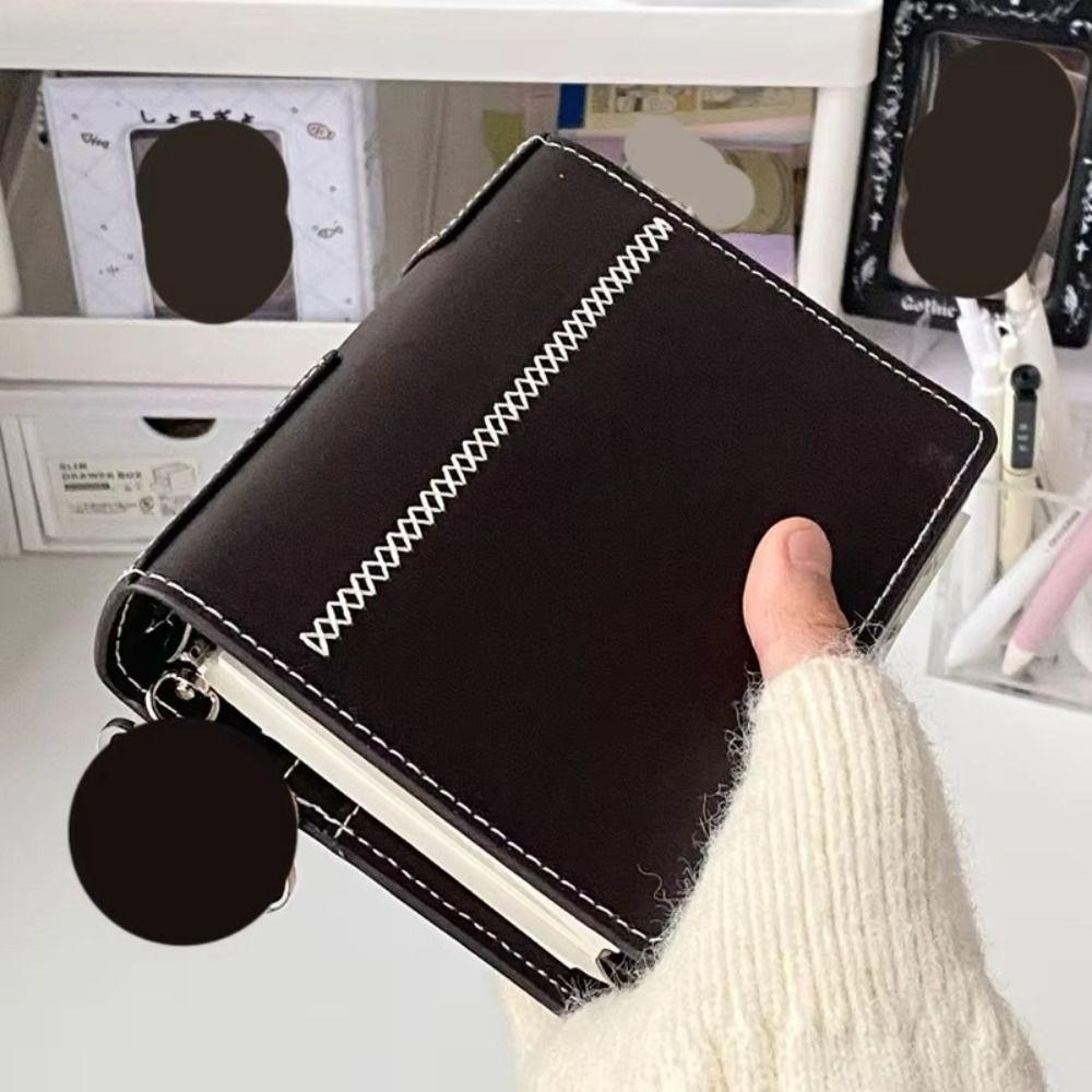 A7 Brown Leather Notebooks Kawaii Hand Ledgers 2025 Pocket Books