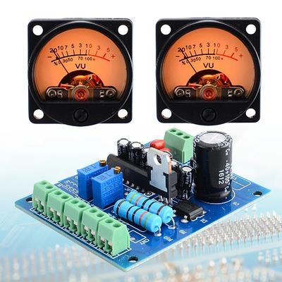6V-12V Panel VU Meter Warm Back Light Recording VU Meter Audio Level Amp Meter