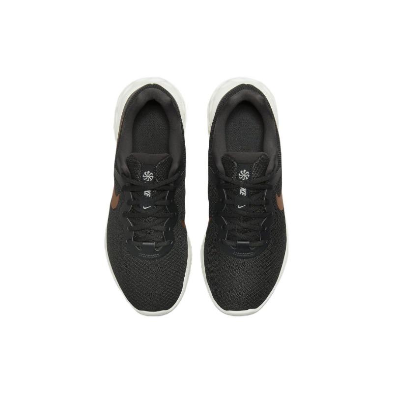 Nike Scarpe da Corsa Casual da Donna Revolution 6 Next Nature a Trama a Rete Materiale Riciclato Nero Oro DC3729-009