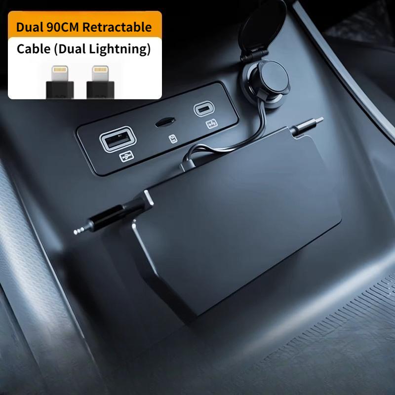 For SHUN SOON Retractable Car Charger Docking Station Fit BYD Changan Geely New Energy Vehicles Auto Fast Charging Accessories