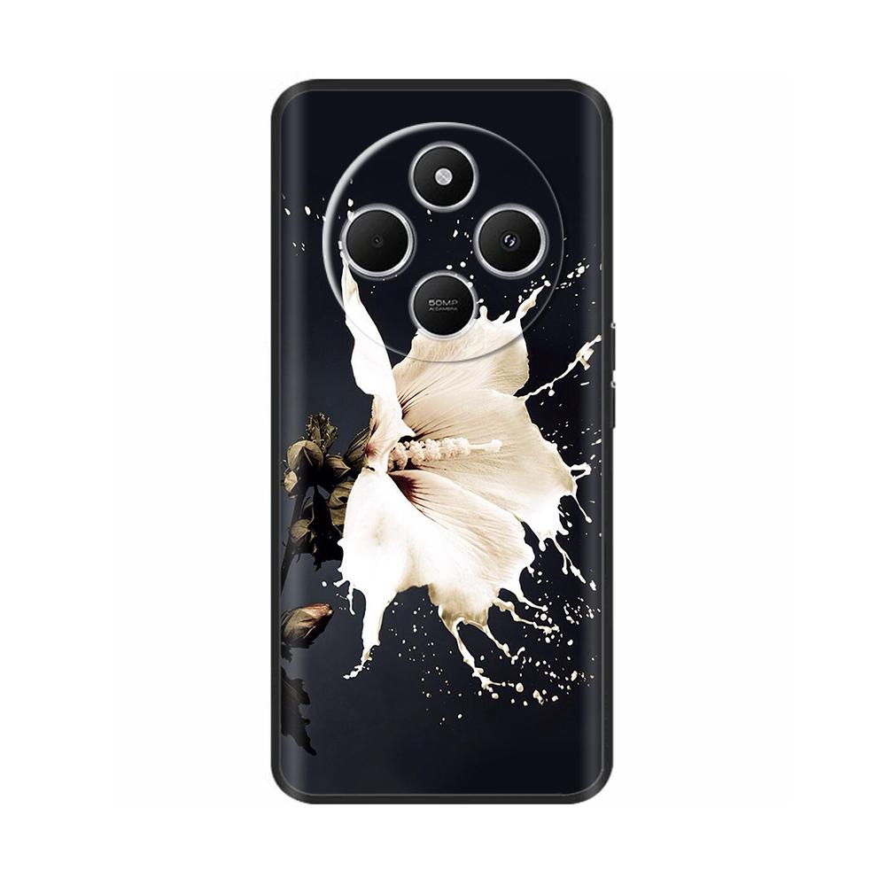 Luxury Painted Case For Redmi 14R 5G Soft Black Silicone Bumper Back Cover for Xiaomi Redmi 14R 14C Cases Funda Shockproof Shell