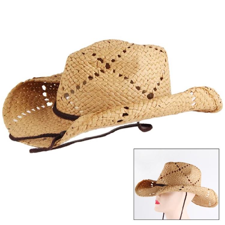 Western Cowboyhut Breitkrempiger Lässiger Strohhut Geschenk für Freund Hut