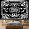 Hippie Pentagram Wiccan Wall Tapestry Moon Celtic Altar Cloth Occult Witchcraft Tapestry Aesthetic Tarot Divination Tapestries