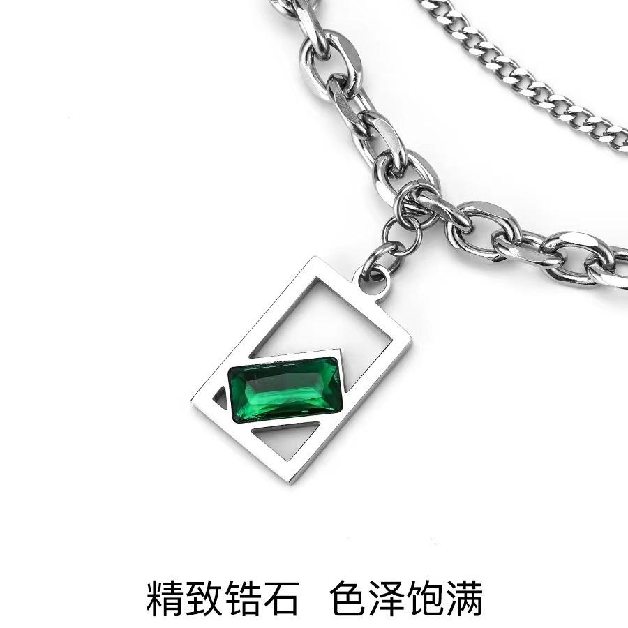 Pearl Necklace Men's Trendy Design Men's Titanium Steel Does Not Fade High Street Ins Trendy Brand Pendant Accessories