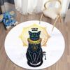 Black Cat Round Carpet for Living Room Rugs Children Carpet Bedroom Bath Mat for Children Home Decoration Anti-slip Doormat