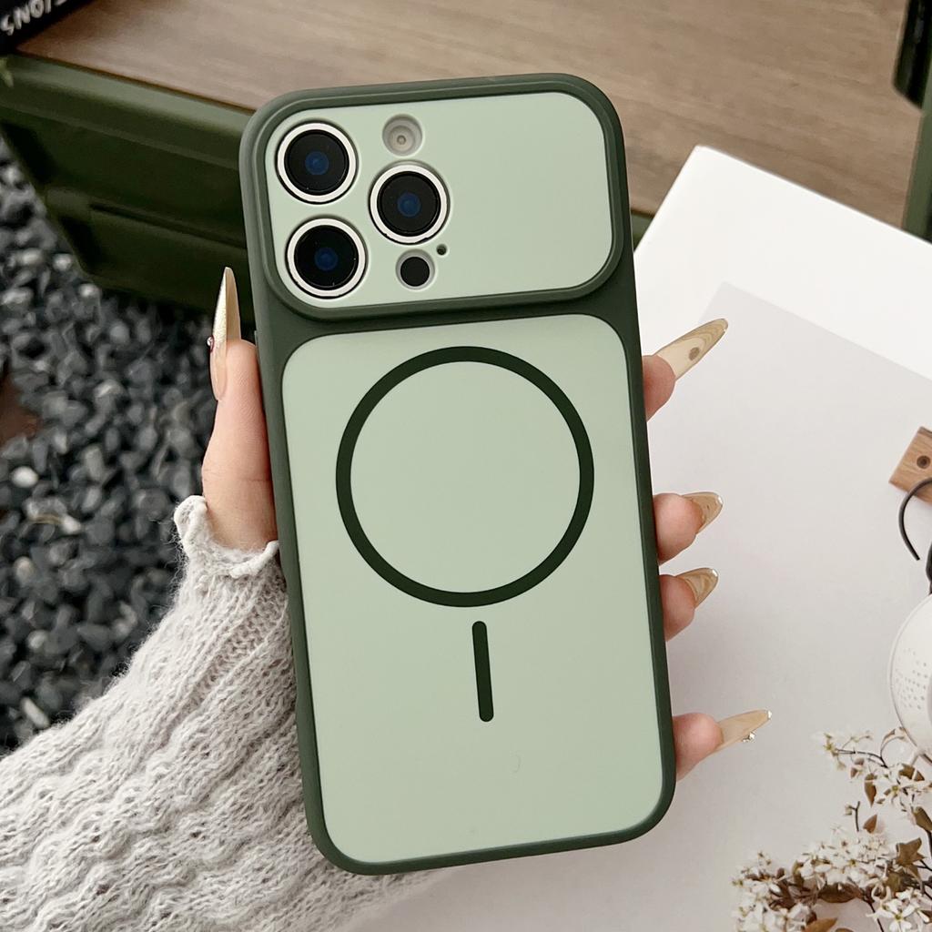 For iPhone 16 Pro Max Case Compatible with MagSafe Dual Color Skin Touch TPU PC Shockproof Phone Cover