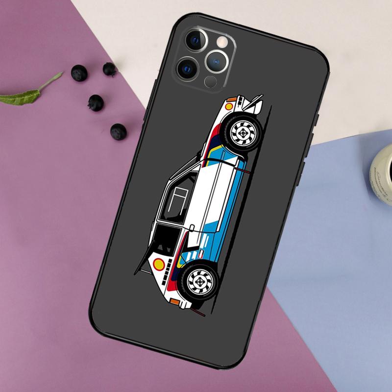 T16 Rally Car Phone Case For iPhone 16 15 14 13 11 12 17 Pro Max mini 15 16 Plus 16e 17 Air Bumper Cover