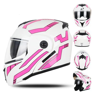Fashion Uchoose Motorcycle Helmet Double Lens Cross Helmet Safety Modular Flip
