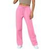 Women's Wide Leg Track Pants Fleece Lined Loose Straight Casual Pants  Sports Jogger Pants With Pockets
