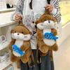 Entzückender Otter mit Fisch Plüsch Rucksack Capybara Niedliche Mädchen Trendiger Rucksack Lässige Geschenke für Kinder