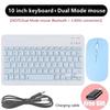 Spanish English Bluetooth Wireless Keyboard Portable for IPad Mac PC Tablet Cell Phone Laptop and Mouse