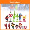 Delightful 12 Pack Grinch Plush Toys Festive Green Monsters Perfect For Cake Decoration