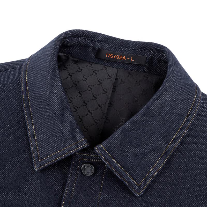 SEVEN Men's Autumn/Winter Denim Texture Workwear Jacket