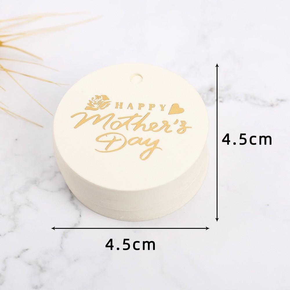 

100pcs Round Shaped Cards Mother Day Tags Hanging Decoration White Red Paper Gift Labels DIY Crafts Packaging Decoration Tags