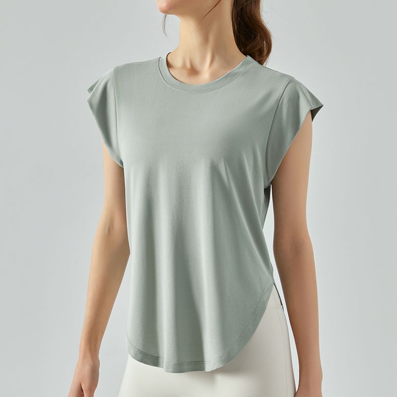 Summer Thin Yoga Vest Blouse for Women Fitness Yoga Wear Tops Loose Quick-Drying Sleeveless Running Exercise T-shirt