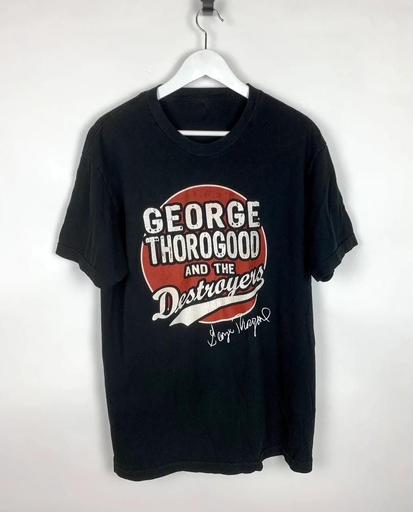 Рубашка GEORGE THOROGOOD & THE DESTROYERS Классическая Черная Унисекс S-5XL BL1560 Унисекс Футболка L