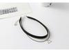 Korean Velvet Triangle Pendant Double Layer Choker Necklace for Women