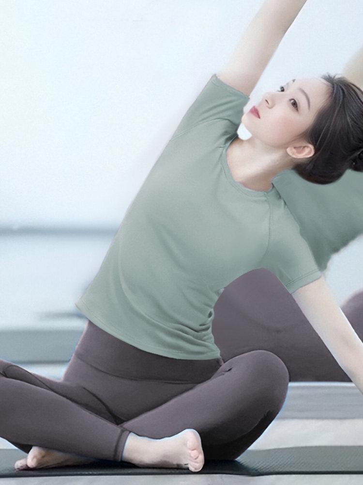 2025 Women's Yoga Clothing Set: Stylish Short Sleeve Top & Running Outerwear for Pilates & Fitness