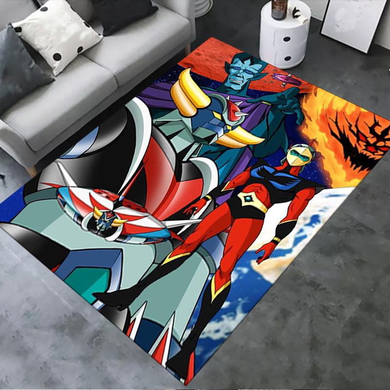 2025 New Grendizer Goldorak Anime Carpet Rug for Living Room Bedroom Home Sofa Decoration,Kids Play Non-slip Floor Mat 30