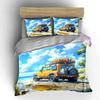 Yellow SUV with luggage. Bedding sets Duvet cover sets Duvet covers Pillowcases(1 * Duvet Cover 2 * Pillowcases without duvet insert)