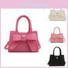 Stylish Bow Tie Girls' Spring 2024 Minimalist Commuter New Style Trendy Casual Handheld Crossbody Armpit Small Square Bag