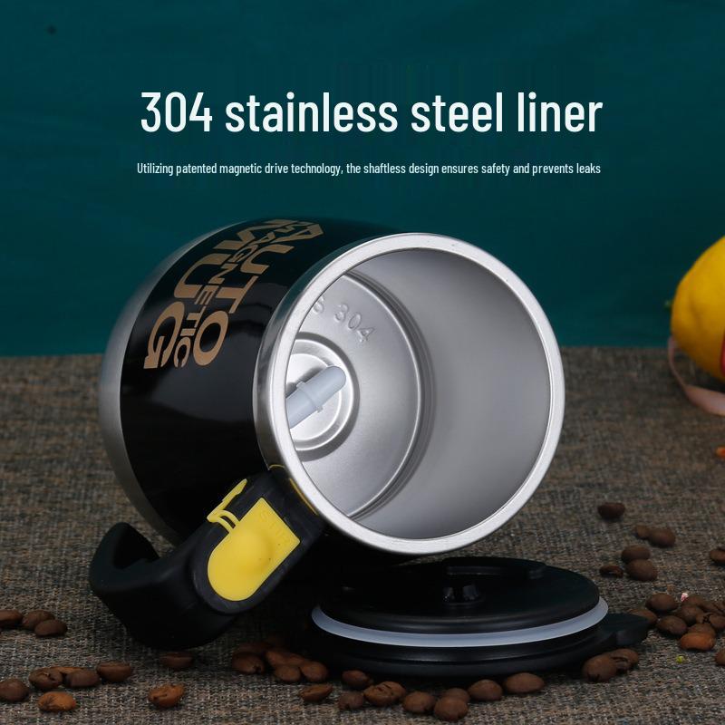 Stainless Steel USB Rechargeable Automatic Magnetic Stirring Mug