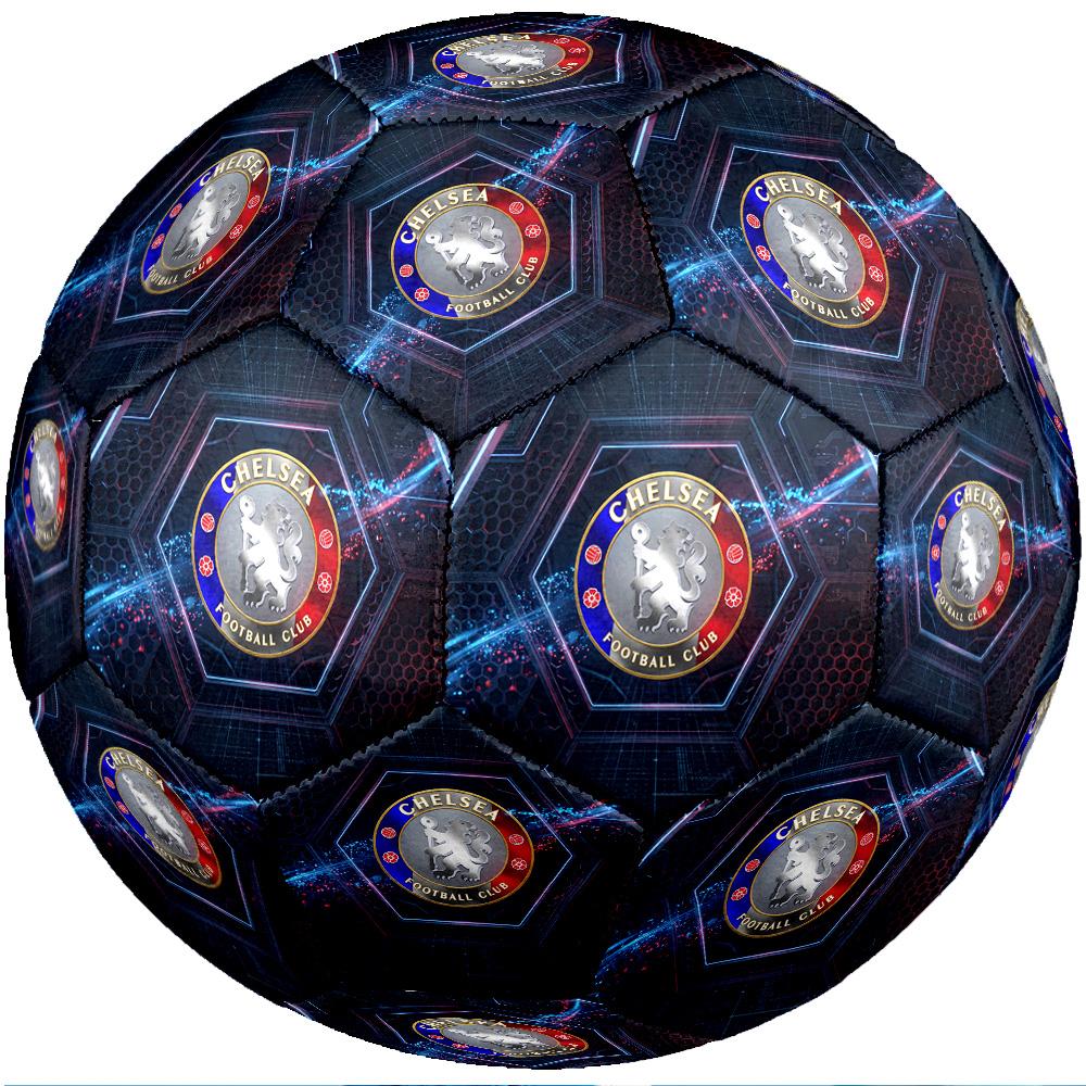 Chelsea FC Theme Soccer Ball Size 5 Soccer Ball Soft Touch Professional Training Football for Outdoor Sports
