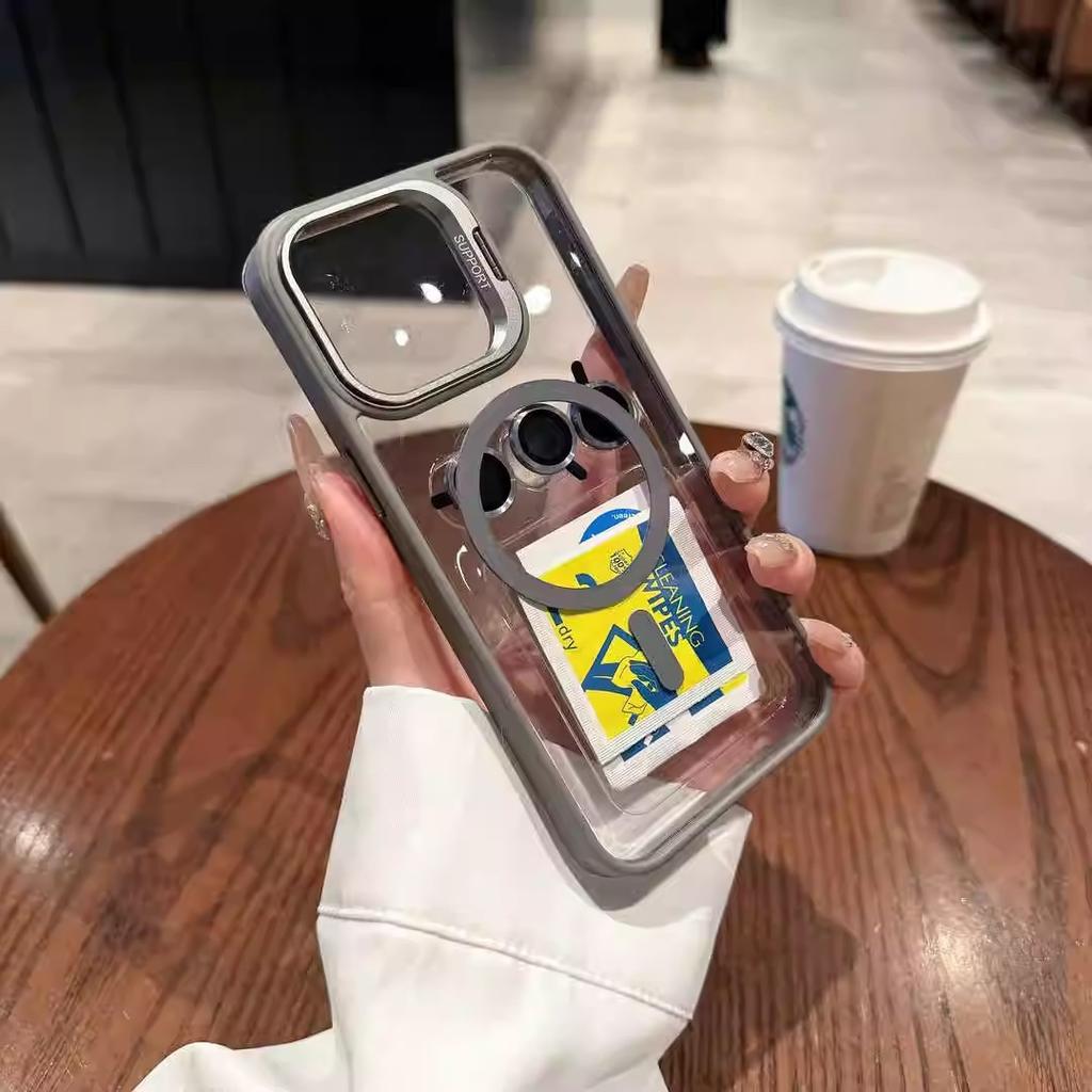 Aplicável à Capa para Celular Apple 16 Sucção Magnética Suporte U1 com Película para Lente IPhone14promax Capa Protetora de PC 15