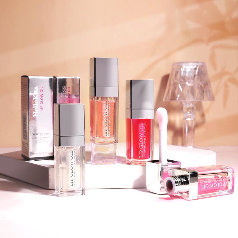 Hellokiss Color-Changing Lip Balm & Gloss Combo: Moisturizing, Transparent, Plumping Formula.