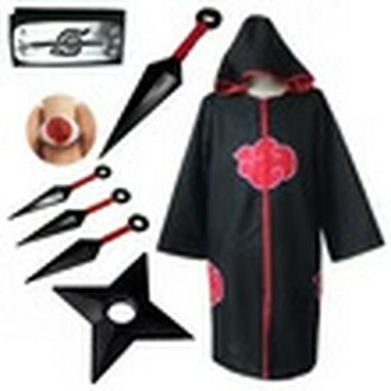 

Наруто Акацуки Плащ с красным облаком - Учиха Итачи, Саске и Четвертый Хокаге Минато Костюм для косплея M [160-170 cm]