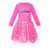 Kinder Mädchen Anime Cartoon POP Sängerin Super Star Rumi Zoey Mira Print Mesh Regenbogen Rundhals Lässiges Baumwollkleid