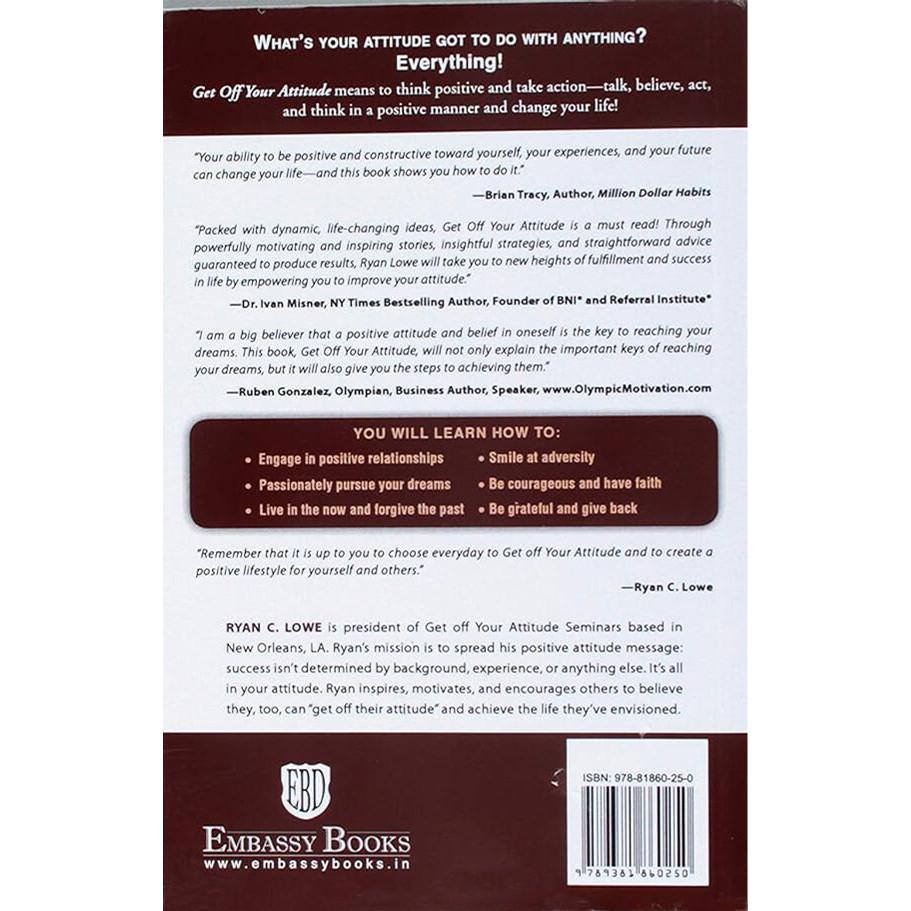 Get Off Your Attitude Paperback Book by Ryan Lowe (Author),Change Your Attitude JL186149985609
