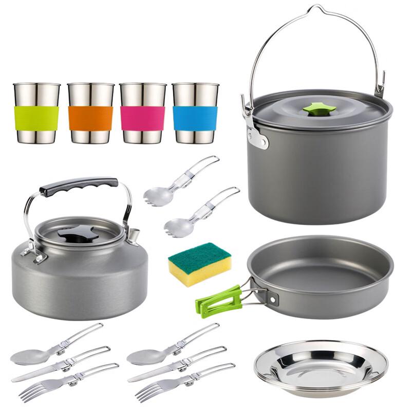 Outdoor Camping Pot and Kettle Set for 5-6 People