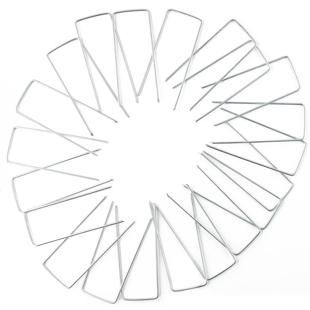 50* Verzinkte Metall Erd U Zeltnägel Pavillon Camping Plane Haken Zum Befestigen von Grasgewebe, Begrünung, Fixierter Rasen